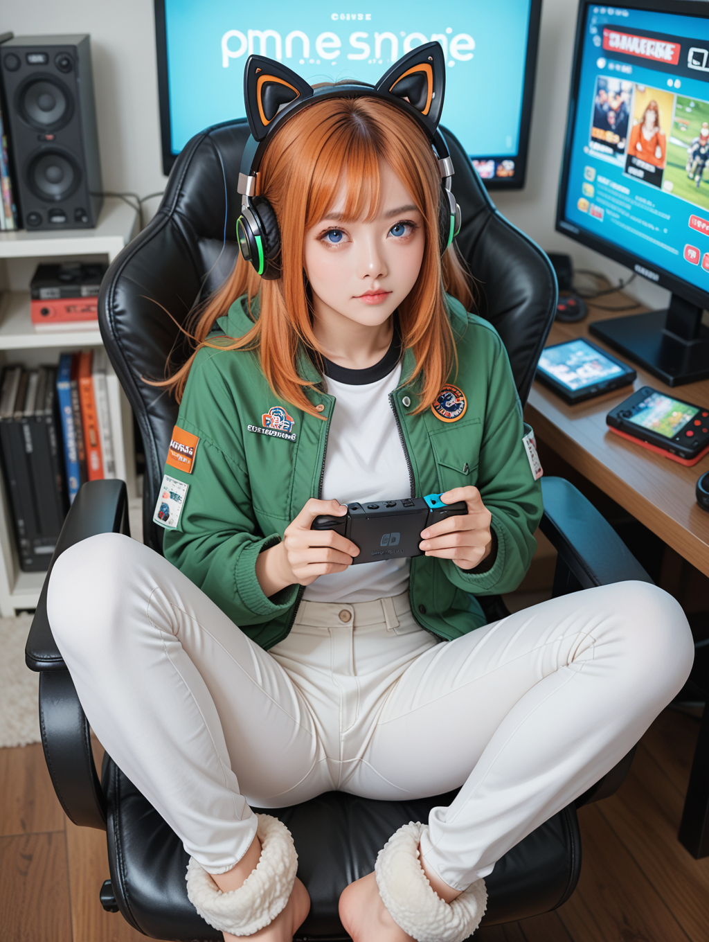 03706-2296773284-score_9, score_8_up, score_7_up,_1girl, animal ears, closed mouth, fur boots, screen light, sitting, holding handheld game conso.png